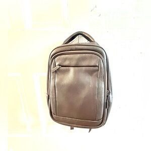 Levenger Backpack Leather Dark Brown